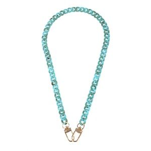 TURQUOISE CHAIN HOLDER FOR MASKS / SUNGLASSES